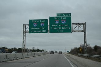 I-35 north at I-80/235 - 2013