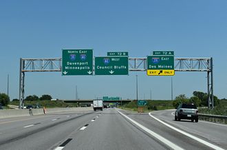 I-35 north at the Southwest Mixmaster Interchange with I-80/235