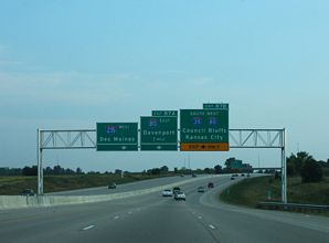 I-35 south at I-80/235 - 2005