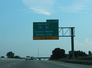 I-35 south at I-80/235 - 2005