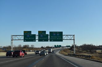 I-35 south at I-80/235 - Ankeny, IA