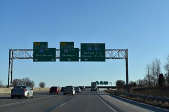 I-35 south at I-80/235 - Ankeny, IA