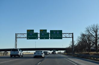 I-35 south at I-80/235 - Ankeny, IA