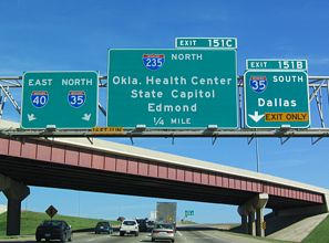I-40 east at I-35/235 - 2003