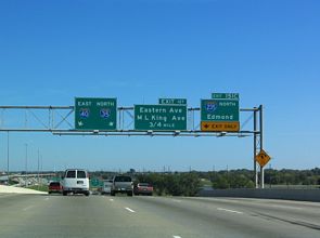 I-40 east at I-35/235 - 2003