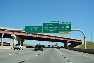 I-40 east at I-35/235-US 62/77 - Oklahoma City, OK
