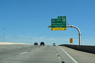 I-40 east at I-35/235-US 62/77 - Oklahoma City, OK