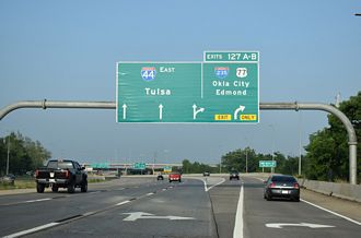 I-44/SH 66 east at I-235/US 77 - Oklahoma City, OK