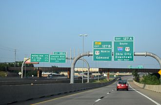 I-44/SH 66 east at I-235/US 77 - Oklahoma City, OK