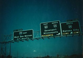 I-80 east at I-35/235 - 1979
