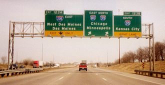 I-80 east at I-35/235 - 1999