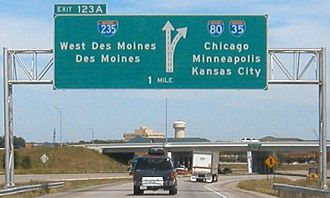 I-80 east at I-35/235 - 2004