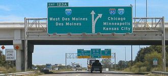 I-80 east at I-35/235 - 2004