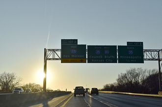 I-80 west at I-35/235 - Altoona, IA