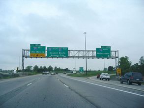 I-80 west at I-35/235 - 2006
