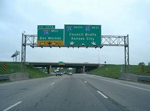 I-80 west at I-35/235 - 2006