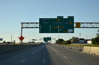 I-135/US 81/K-15 north at I-235/K-96/254 - Wichita, KS