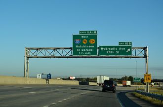 I-135/US 81/K-15 north at I-235/K-96/254 in 2021