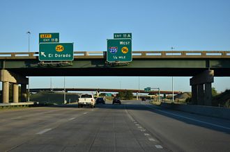 I-135/US 81/K-15 south at I-235/K-96-254 - Park City, KS