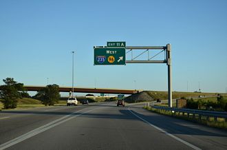 I-135/US 81/K-15 south at I-235/K-96-254 - Park City, KS