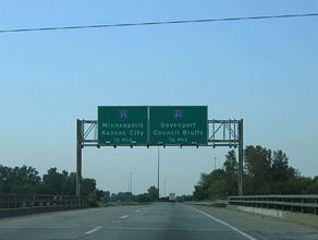 I-235 east at I-35/80 - 2005