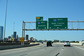 IH 35/U.S. 77 north at Interstate 235 in Oklahoma City, OK