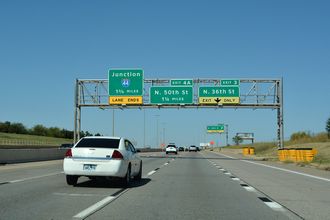 I-235/US 77 north at I-44/SH 66 - Oklahoma City, OK