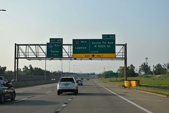 I-235/US 77 north at I-44/SH 66 - Oklahoma City, OK