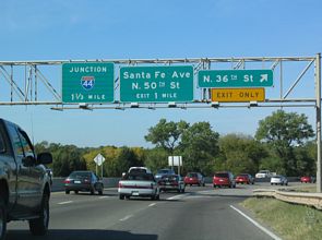 I-235 north at I-44 - 2003
