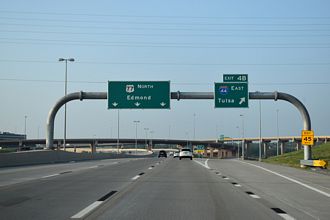 I-235/US 77 north at I-44/SH 66 - Oklahoma City, OK