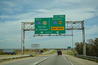 I-235/K-96 north at I-135/US 81/K-254 in 2016