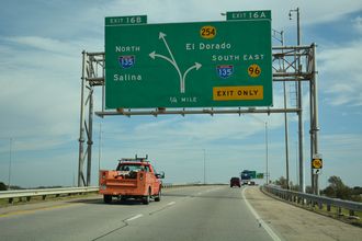 I-235/K-96 north at I-135/US 81/K-254 in 2016