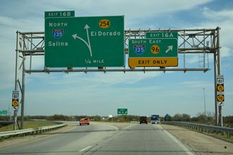 I-235/K-96 north at I-135/US 81/K-254 in 2016
