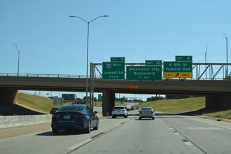 I-235/US 77 south at I-35/40 - Oklahoma City, OK