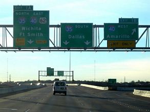 I-235/US 77 south at I-35/40 - 2005