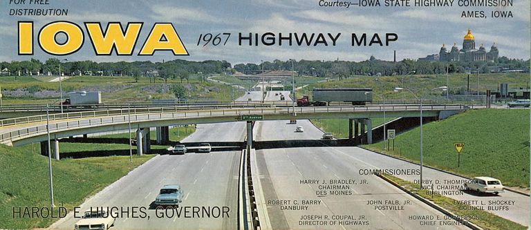 1967 Iowa Official Highway Map Cover