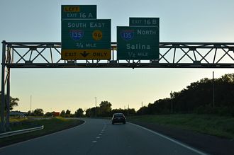 K-254 west at I-135/235-US 81/K-96 - Wichita, KS