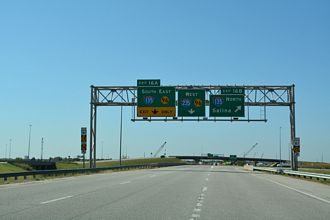 K-254 west at I-135/235-US 81/K-96 in 2021