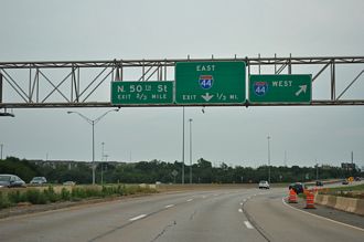 US 77 south at I-44/235 - 2012