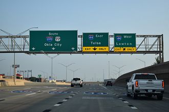 US 77 south at I-44/235 - Oklahoma City, OK