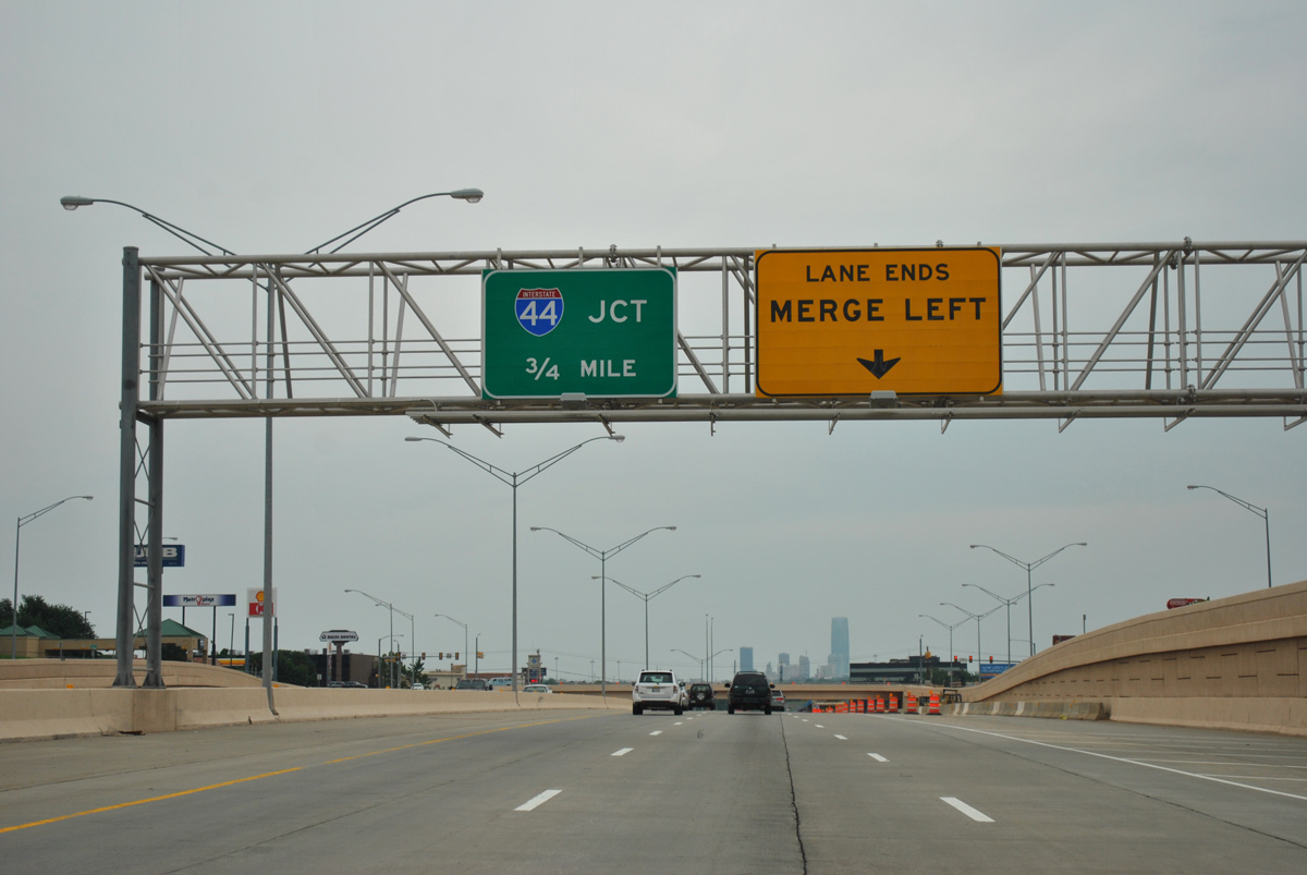 US 77 south at I-44/235 - 2012