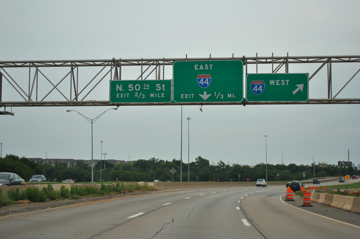 US 77 south at I-44/235 - 2012