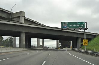 I-238 south at I-580 - Ashland, CA