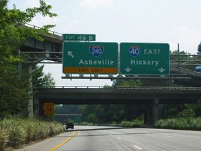 I-40/US 74 east at I-26/240 - 2003