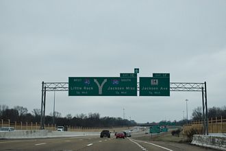 I-40 west at I-240/SR 14 - Memphis, TN
