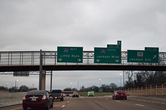 I-40 west at I-240/SR 14 - Memphis, TN