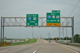 I-44/US 62 east at I-240/SH 3 - Oklahoma City, OK