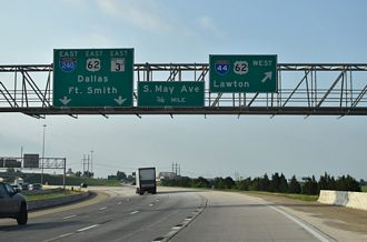 I-44/US 62/SH 3 west at I-240 - Oklahoma City, OK