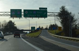 I-240/26 west at I-40-US 74 - Asheville, NC