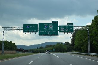 I-240 east at US 74A - Asheville, NC